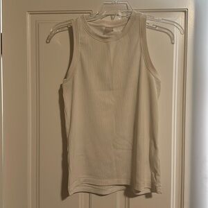 Women’s Calia White Ribbed Tank Top